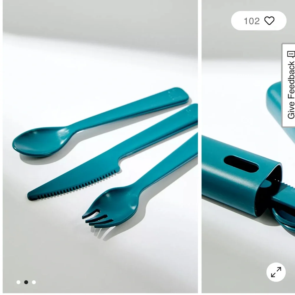 Hip Cutlery Set in‎ TealNWT. Retail 20